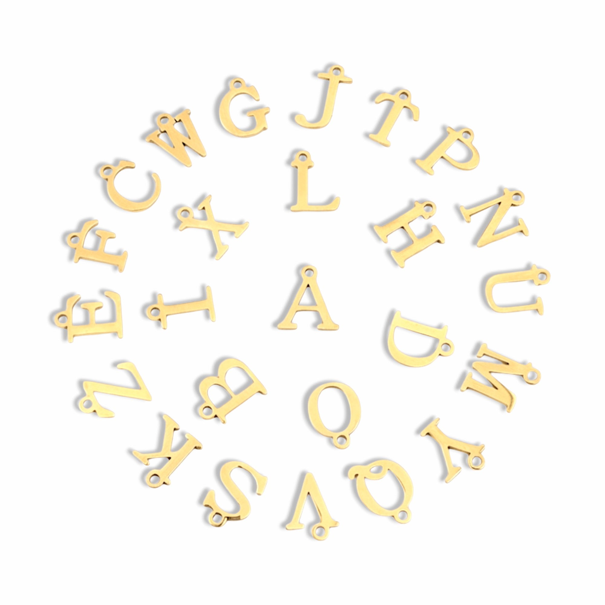 Satellite Initial Necklace Gold Dainty Letter