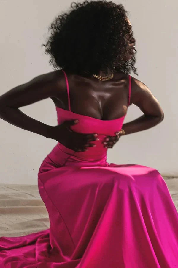 Elena | Elegant Flowy Corset Maxi Dress with A Line Silhouette