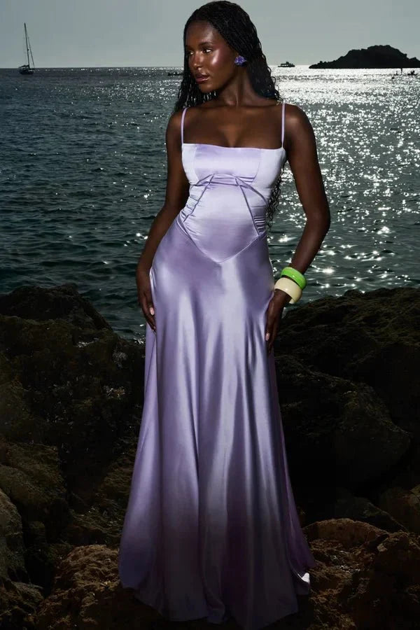 Elena | Elegant Flowy Corset Maxi Dress with A Line Silhouette