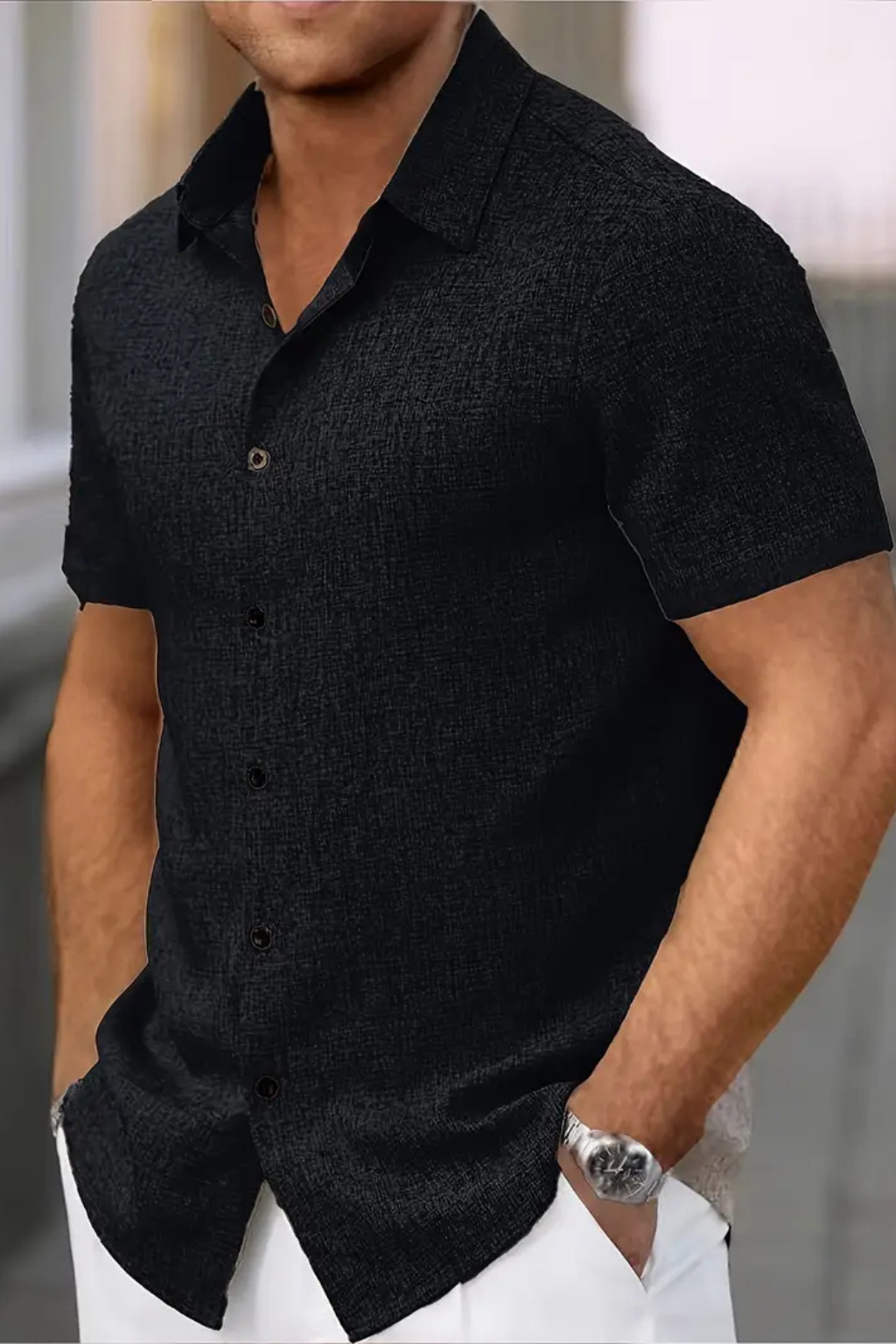 Callum | Men Short Sleeve Button Down Summer Shirt