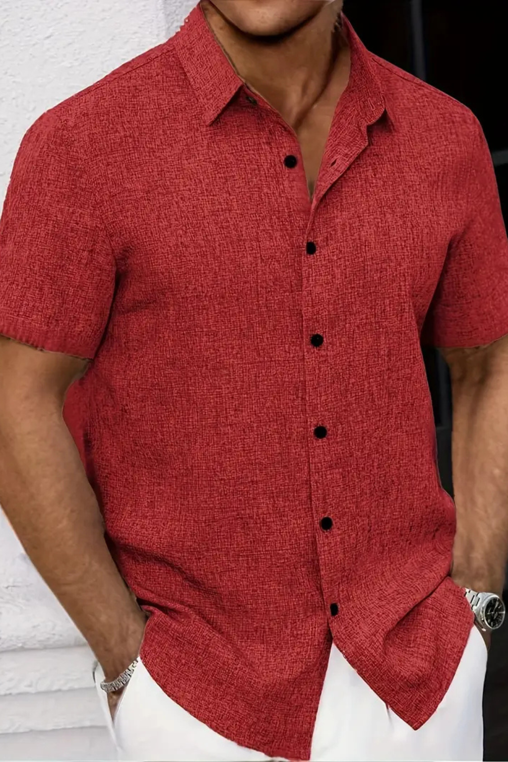 Callum | Men Short Sleeve Button Down Summer Shirt