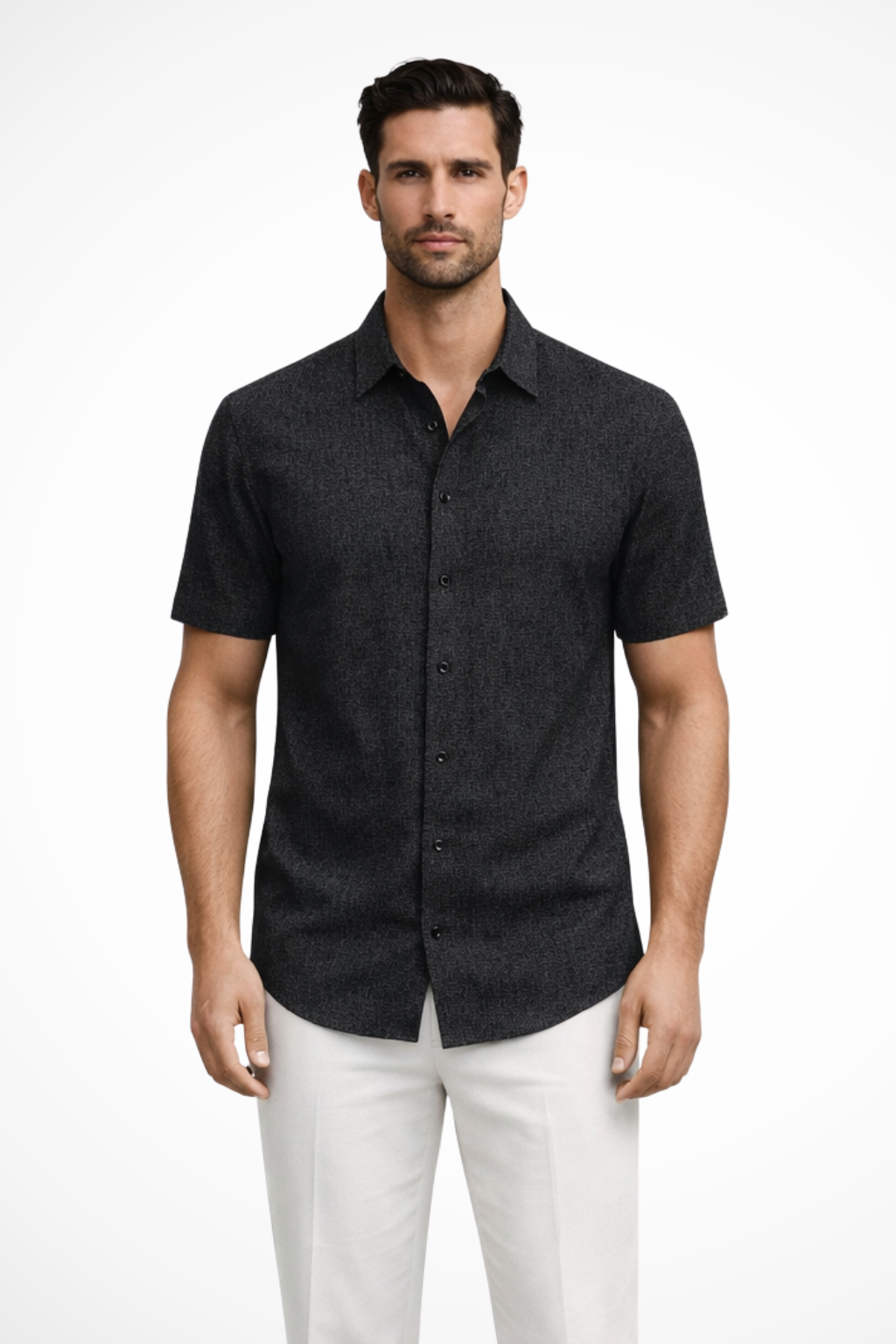 Callum | Men Short Sleeve Button Down Summer Shirt